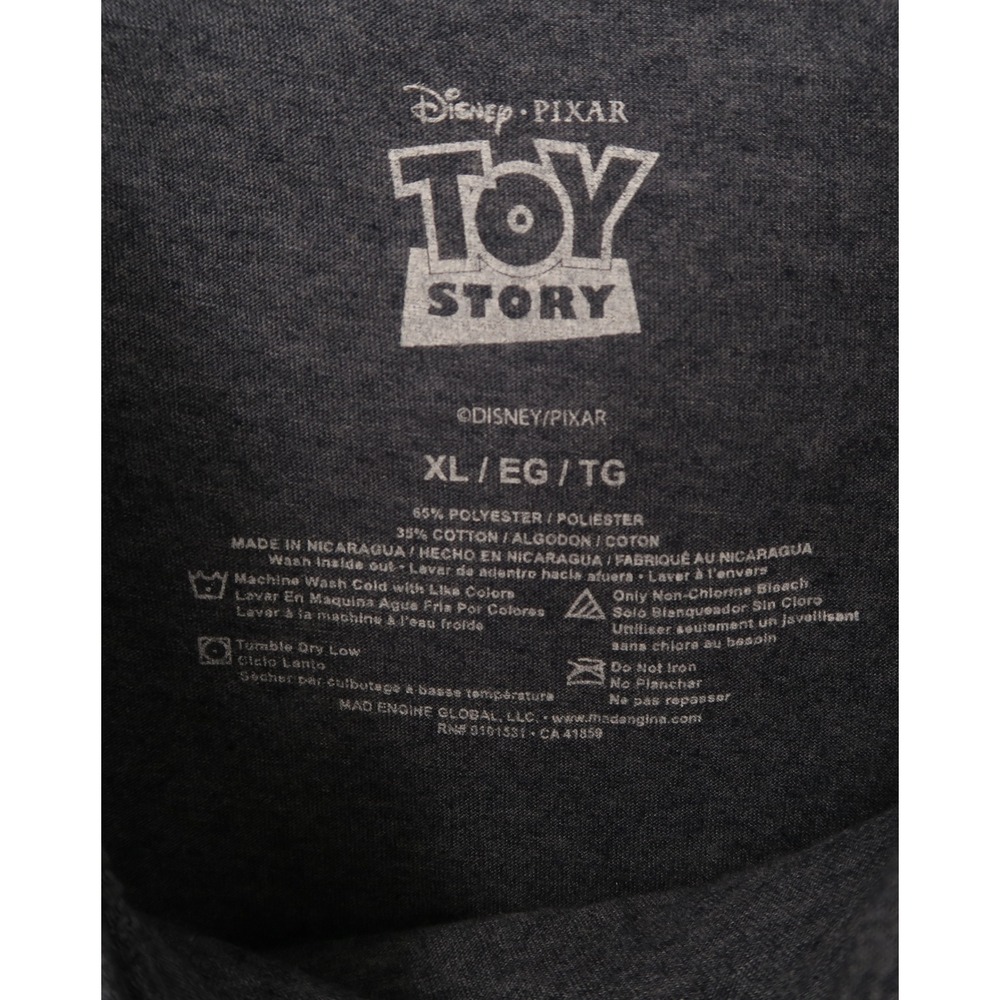 Disney Pixar Toy Story Pizza Planet Graphic T-Shirt Men XL Charcoal Gray Heather - Picture 2 of 8